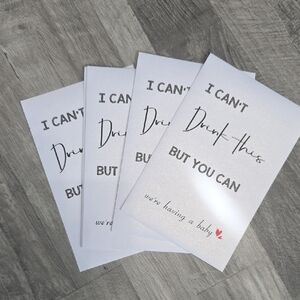 NWOT, White Baby Announcement Stickers